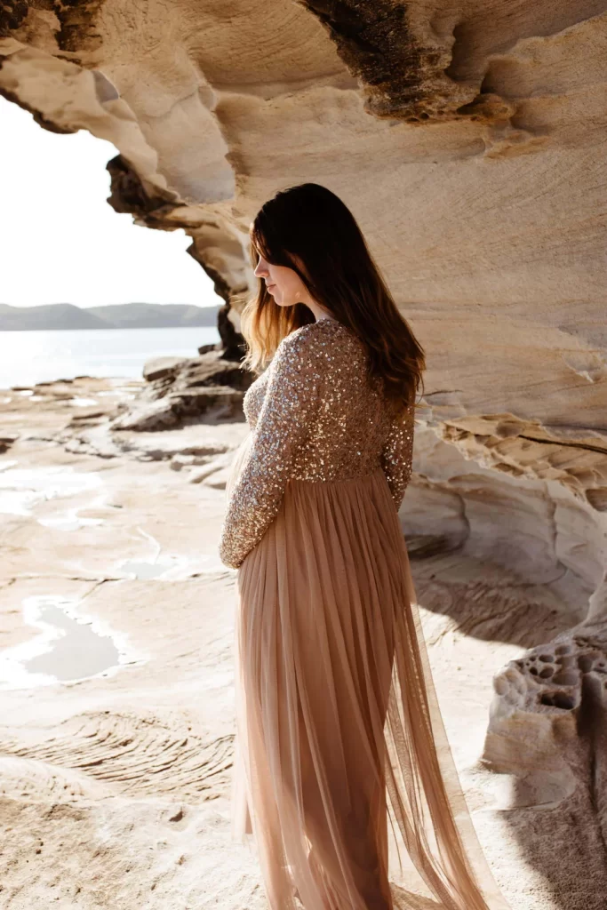 sequin maxi dress maternity long sleeve